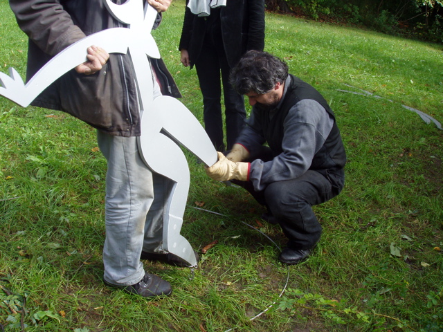 Aufbau Drahtseilakt, Greifenberg 2003